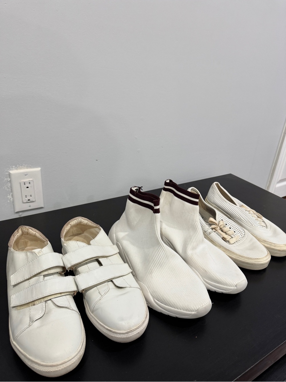 Zara & Vans White Sneakers Lot